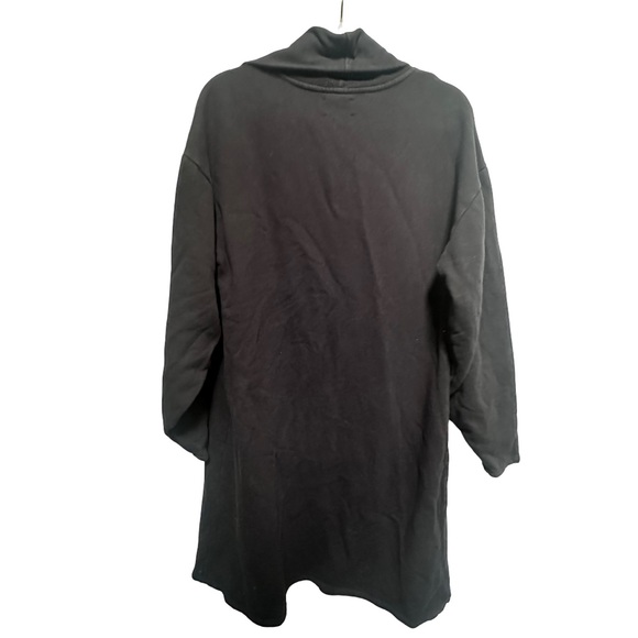 Joah Brown oversized French Terry duster midi length black cardigan - Picture 4 of 7